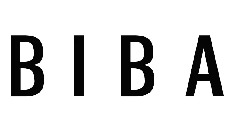 Logo du magazine BIBA en noir.